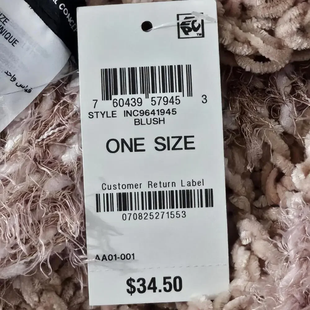 2/$30 INC International Concepts Blush Mixed-Yarns Loop Scarf One Size